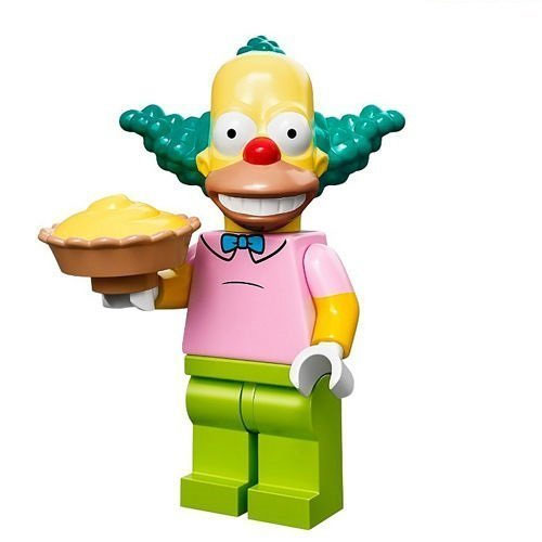 LEGO Minifigure - The Simpsons - KRUSTY THE CLOWN with Pie