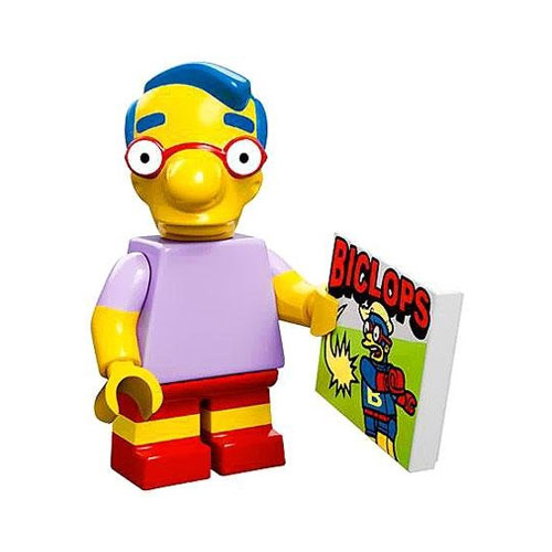 LEGO Minifigure - The Simpsons - MILHOUSE VAN HOUTEN with Comic Book