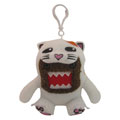 License 2 Play - Plush Stuffed Toy - WHITE CAT DOMO (Key Clip - 5 inch)