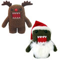 License 2 Play - Plush Stuffed Toy - SET OF 2 DOMOS (Reindeer & Santa) (Small - 7 inch)