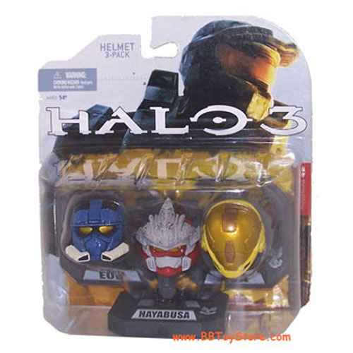 McFarlane Toys Action Figures - Halo 3 Helmet 3-Pack Wave 1 - EVA, HAYABUSA, EOD