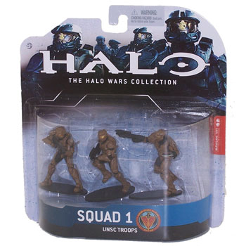 McFarlane Toys Action Figures - Halo 3 Wars Heroic Collection 3-Pack - SQUAD 1  UNSC (Brown)