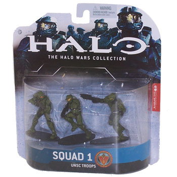 McFarlane Toys Action Figures - Halo 3 Wars Heroic Collection 3-Pack - SQUAD 1  UNSC (Olive)