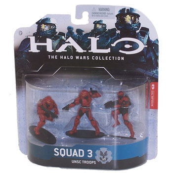 McFarlane Toys Action Figures - Halo 3 Wars Heroic Collection 3-Pack - SQUAD 3 UNSC (Red)