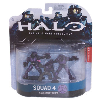 McFarlane Toys Action Figures - Halo 3 Wars Heroic Collection 3-Pack - SQUAD 4 COVENANT (Purple)