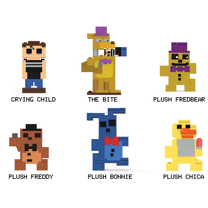 McFarlane Toys - Five Nights at Freddy's - 8-Bit Buildable Figures S2 - SET OF 6 (Crying child, The