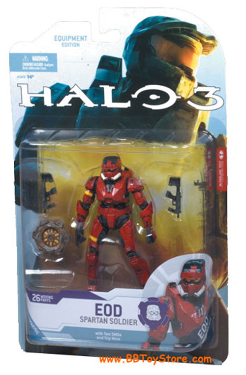 McFarlane Toys Action Figure - Halo 3 Series 4 - SPARTAN SOLDIER EOD (Red)