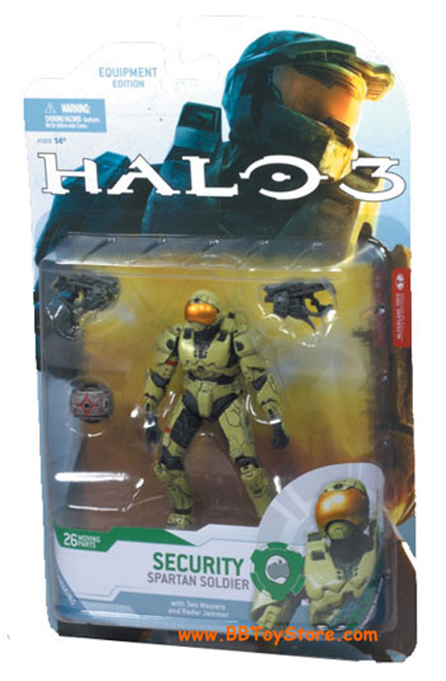 McFarlane Toys Action Figure - Halo 3 Series 4 - SPARTAN SOLDIER SECURITY (Olive)