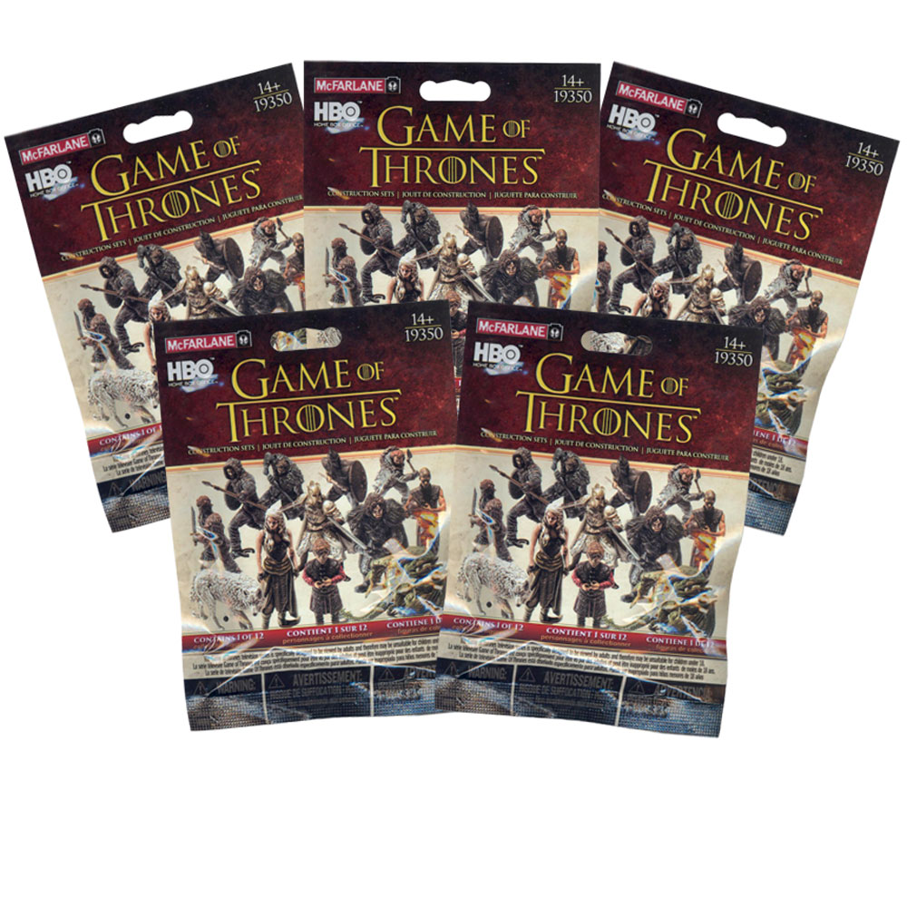 McFarlane Toys Building Sets - Game of Thrones Series 1 - BLIND BAGS (5 Pack Lot)