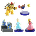 Mario Galaxy - Desk Top Figures - Set of 5 (Mario, Bowser, Peach, Rosalina & Takopos)
