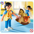 Playmobil - Specials - TODDLER on ROCKING HORSE with MOTHER (#4744)