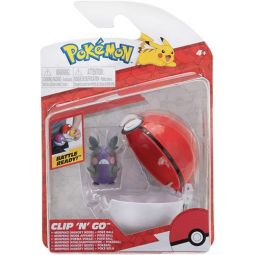 Jazwares - Pokemon Clip 'N' Go Poke Ball & Figure - MORPEKO (Hangry Mode) w/ Poke Ball (3 inch)