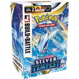 Pokemon Cards - Sword & Shield: Silver Tempest Build & Battle BOX (4 Boosters, 40-Card Deck, 1 Foil)