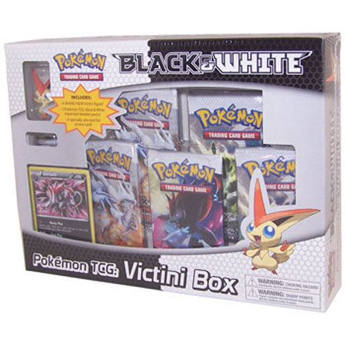 Pokemon Cards - Black & White - VICTINI BOX (5 Boosters, 1 Promo Holo Card & 1 Victini Figure)