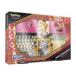 Pokemon Cards - Crown Zenith Premium Figure Collection - SHINY ZAMAZENTA (11 Packs, Sleeves & More)