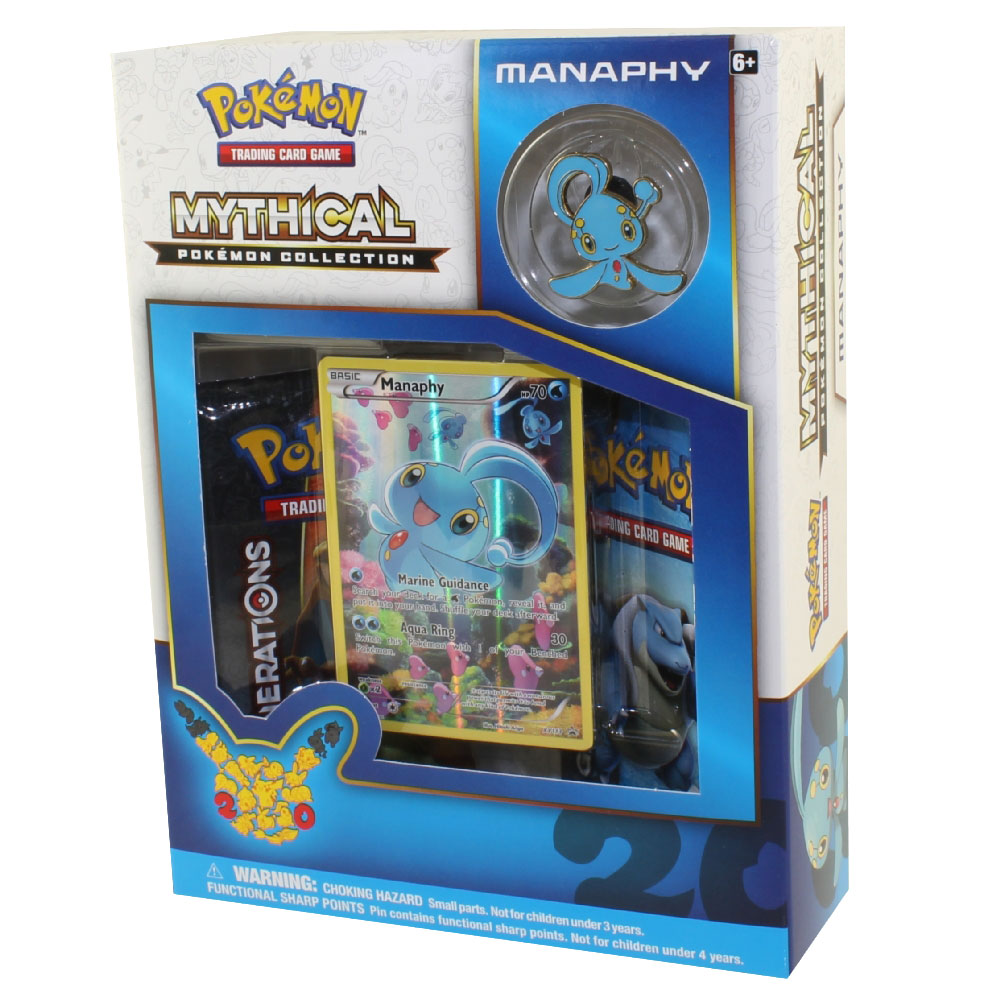 Pokemon Cards - Mythical Pokemon Collection - MANAPHY (2 Packs, 1 Foil & 1 Pin)