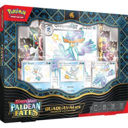 Pokemon Cards Paldean Fates Premium Collection - SHINY QUAQUAVAL EX [Foils, 8 Packs & More]