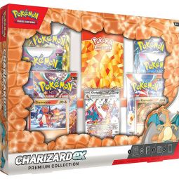 Pokemon Cards - CHARIZARD EX PREMIUM COLLECTION (6 Packs, 3 Holos, 65 Sleeves & More)