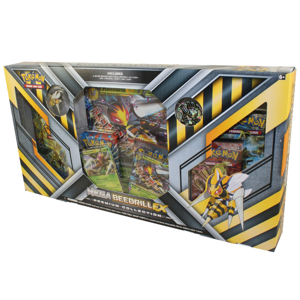 Pokemon Cards - MEGA BEEDRILL PREMIUM COLLECTION (6 Boosters, 1 Jumbo Foil, 3 Foils, Coin & Pin)