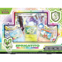 Pokemon Cards - Paldea Collection Box - SPRIGATITO (4 Packs, 1 Oversize Foil, 3 Foils, 1 Pin)