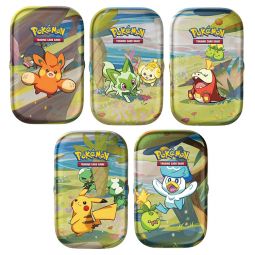 Pokemon Paldea Friends Mini Tins - SET OF 5 (Quaxly, Pikachu, Pawmi, Fuecoco & Sprigatito)