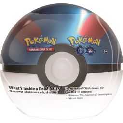 Pokemon GO 2022 Collectors Poke Ball Tin - GREAT BALL (3 packs & 2 Sticker Sheets)