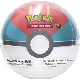Pokemon Fall 2023 Collectors Poke Ball Tin - LURE BALL (3 packs & 2 Sticker Sheets)
