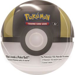 Pokemon Fall 2023 Collectors Poke Ball Tin - ULTRA BALL (3 packs & 2 Sticker Sheets)