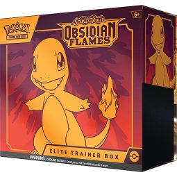 Pokemon Cards - Scarlet & Violet Obsidian Flames - ELITE TRAINER BOX (9 Packs, 65 Sleeves & More)