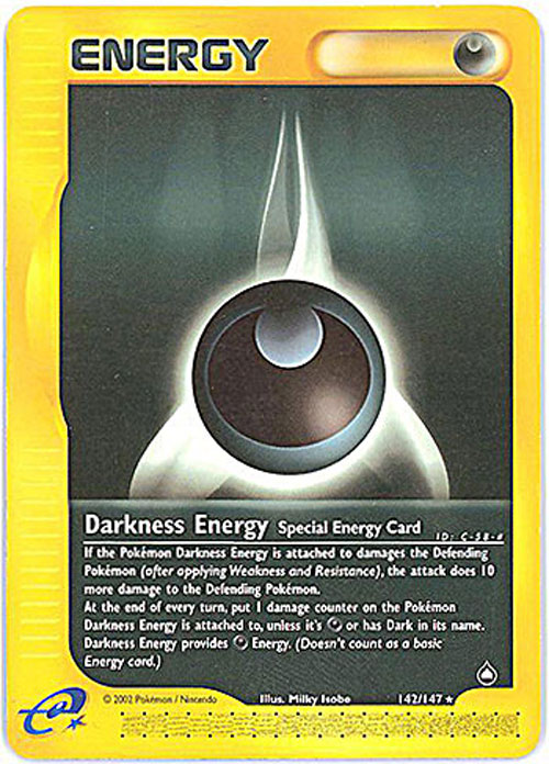 Pokemon Card - Aquapolis 142/147 - DARKNESS ENERGY (rare)