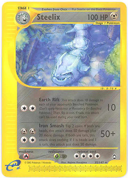 Pokemon Card - Aquapolis 35/147 - STEELIX (rare)