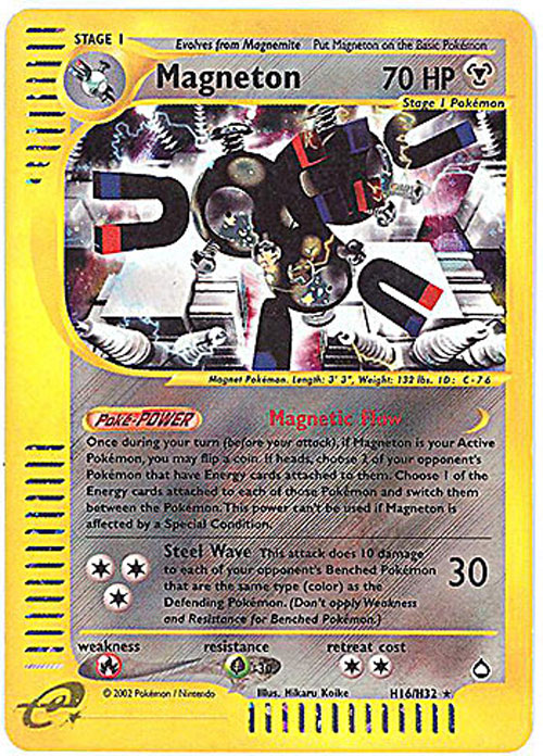 Pokemon Card - Aquapolis H16/H32 - MAGNETON (holo-foil)