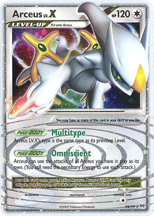 Pokemon Card - Arceus 94/99 - ARCEUS Lv.X (holo-foil)