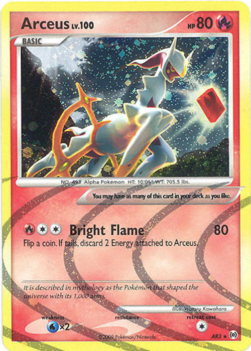 Pokemon Card - Arceus AR3 - ARCEUS Lv.100 (holo-foil)