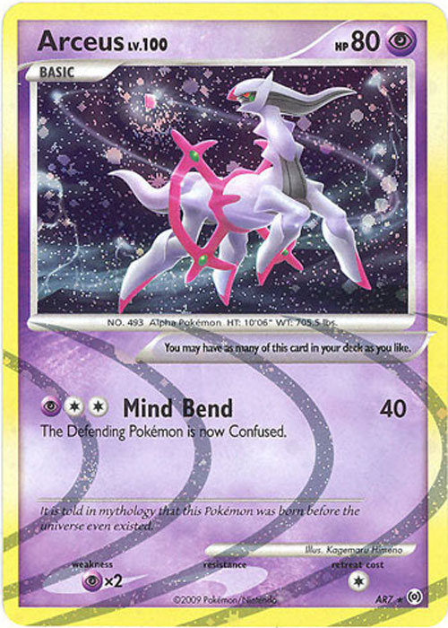Pokemon Card - Arceus AR7 - ARCEUS Lv.100 (holo-foil)