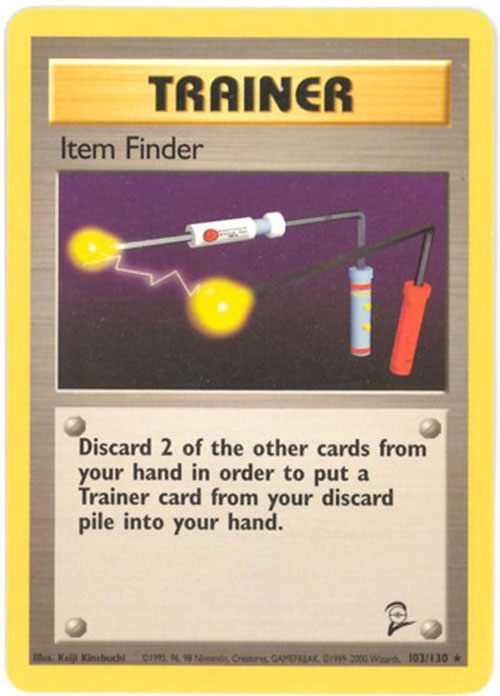 Pokemon Card - Base 2 Set 103/130 - ITEM FINDER (rare)