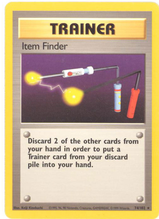 Pokemon Card - Base 74/102 - ITEM FINDER (rare)