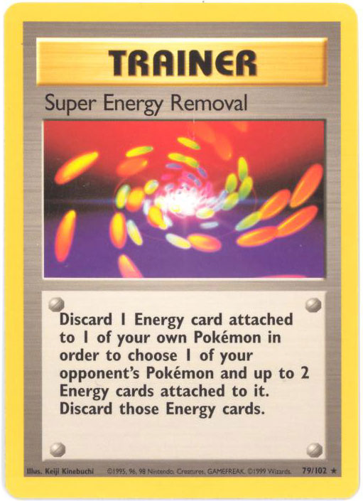 Pokemon Card - Base 79/102 - SUPER ENERGY REMOVAL (rare)