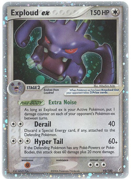 This POKEMON EX holo-foil card comes from the Ex Crystal Guardians set.