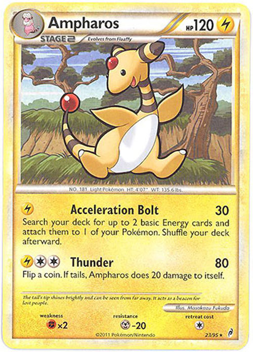 Pokemon Card - Call of Legends 23/95 - AMPHAROS (rare)