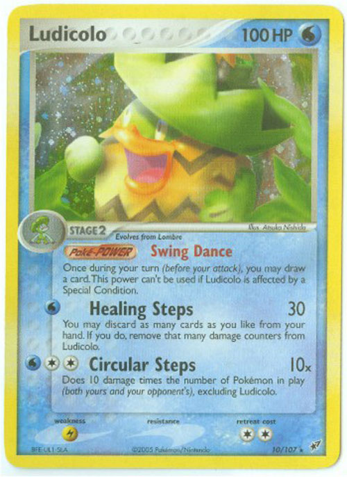 Pokemon Card - Deoxys 10/107 - LUDICOLO (holo-foil)