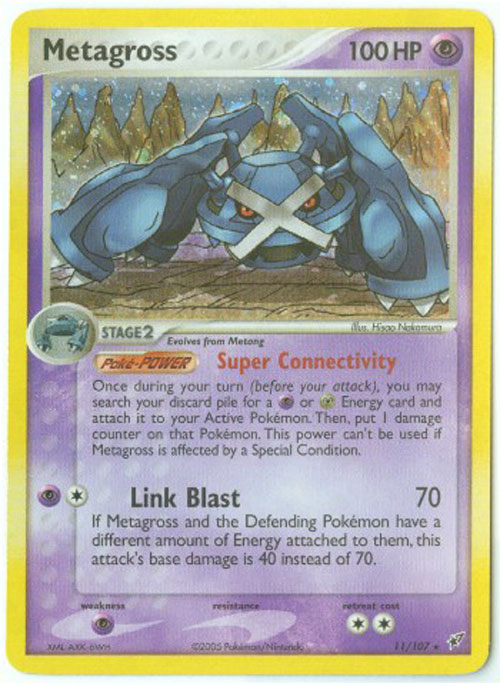 Pokemon Card - Deoxys 11/107 - METAGROSS (holo-foil)