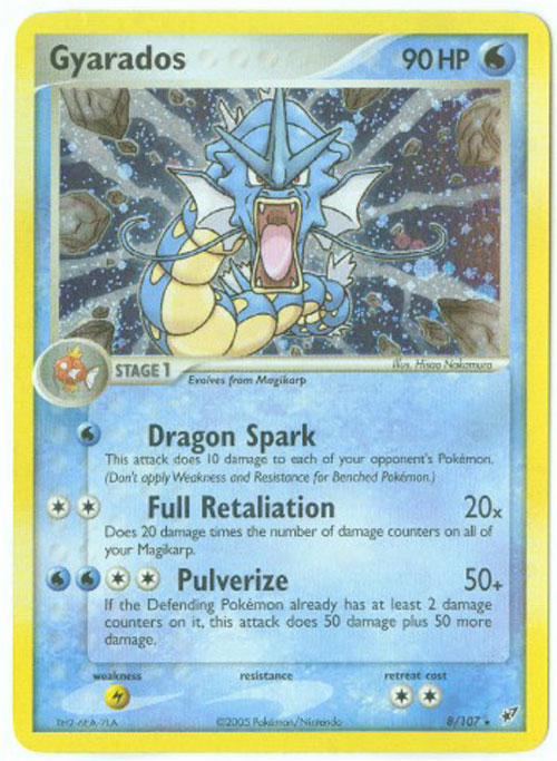 Pokemon Card - Deoxys 8/107 - GYARADOS (holo-foil)