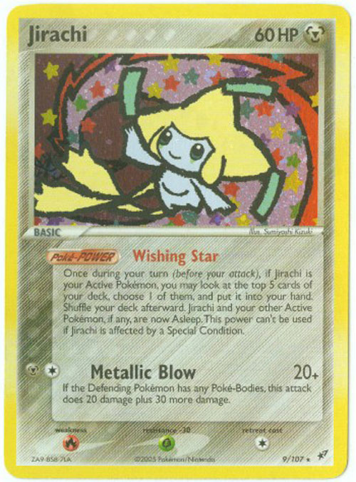 Pokemon Card - Deoxys 9/107 - JIRACHI (holo-foil)