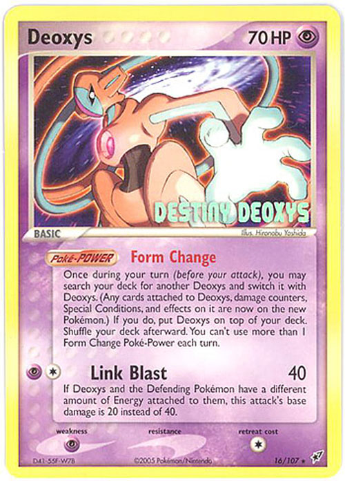 Pokemon Card - Deoxys 16/107 - DEOXYS (rare)