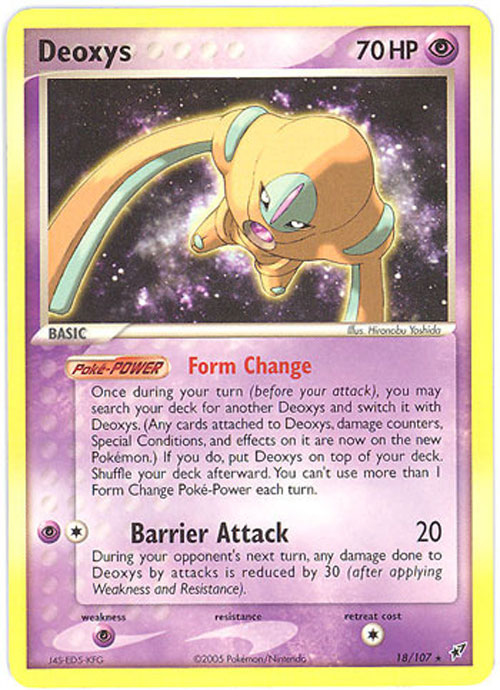 Pokemon Card - Deoxys 18/107 - DEOXYS (rare)