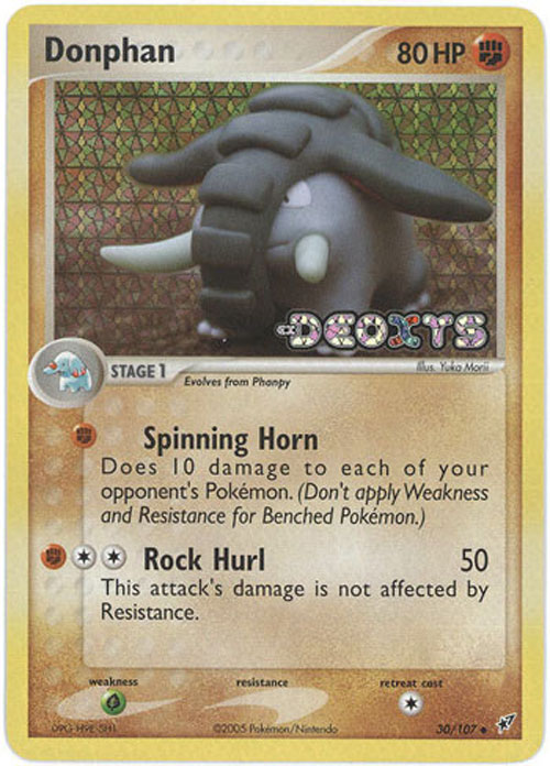Pokemon Card - Deoxys 30/107 - DONPHAN (reverse holo)