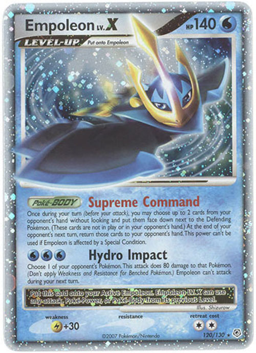 Pokemon Card - Diamond & Pearl 120/130 - EMPOLEON Lv.X  (holo-foil)