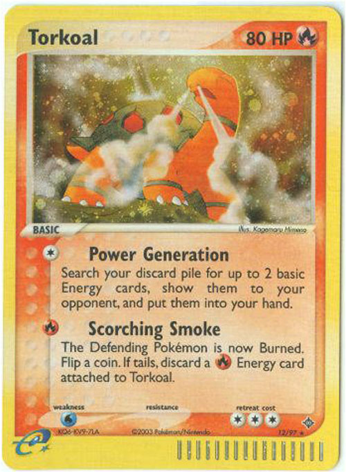 Pokemon Card - Dragon 12/97 - TORKOAL (holo-foil)