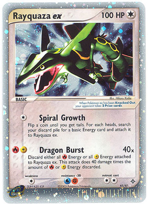 Pokemon Card 97/97 - RAYQUAZA EX (holo-foil)